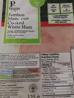 Mängden socker i Jambon blanc cuit