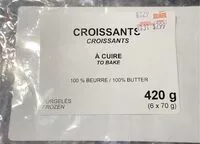 Mängden socker i Croissant 100% beurre