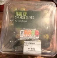 Mängden socker i Trio of spanish olives