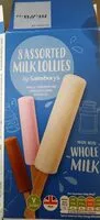 Mängden socker i Assorted milk lollies