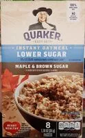 Mängden socker i Instant oatmeal maple brown sugar