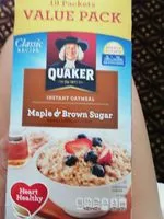 Mängden socker i Instant oatmeal maple & brown sugar packets