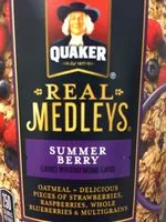 Mängden socker i Quaker Real Medleys Summer Berry Oatmeal 2.46 Ounce Cup