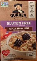 Mängden socker i Gluten free maple & brown sugar instant oatmeal