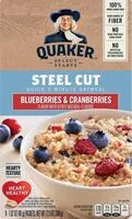 Mängden socker i Steel cut quick -minute oatmeal blueberries & cranberries