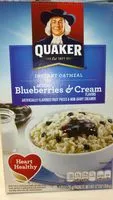 Mängden socker i Instant oatmeal blueberries & cream