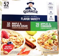 Mängden socker i Instant Oatmeal Flavor Variety