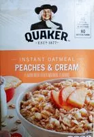 Mängden socker i Instant oatmeal peaches and cream