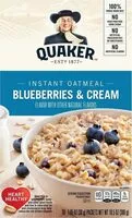 Mängden socker i Blueberries & cream instant oatmeal