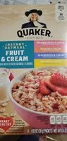 Mängden socker i Instant Oatmeal fruit and cream