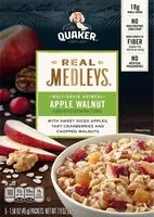 Mängden socker i Real medleys apple walnut multigrain oatmeal