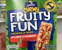 Mängden socker i Fruity fun granola bars splendid strawberry