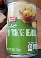 Mängden socker i Whole artichoke hearts a fat free food