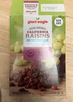 Mängden socker i California Raisins
