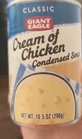 Mängden socker i Cream of chicken condensed