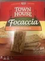 Mängden socker i Focaccia crackers, tuscan cheese