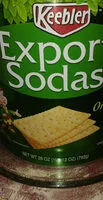 Mängden socker i export sodas crackers original