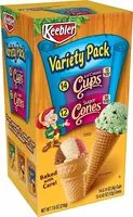Mängden socker i Keebler ice cream cone variety sugar cones and ice cream cups