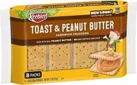 Mängden socker i Toast and peanut butter sandwich crackers