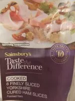 Mängden socker i Finely Yorkshire cured ham slices