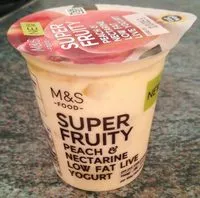 Mängden socker i Peach and nectarine low fat live yogurt
