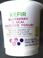 Mängden socker i Kefir Blueberry & Acai cultured yogurt