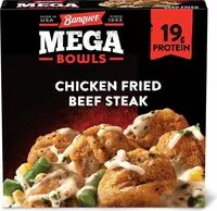 Mängden socker i Mega bowls chicken fried beef steak frozen dinner