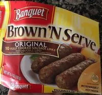 Mängden socker i Brown 'N Serve Original 10 Fully Cooked Sausage Links