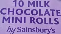 Mängden socker i Milk chocolate mini rolls