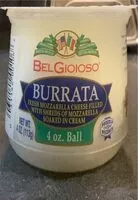 Mängden socker i Burrata