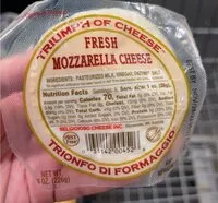 Mängden socker i Fresh Mozzarella Cheese
