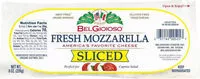 Mängden socker i Fresh Mozzarella Sliced Cheese