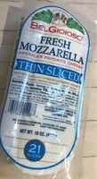 Mängden socker i Thin Sliced Fresh Mozzarella