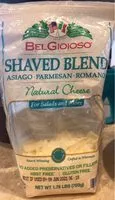 Mängden socker i Shaved blend asiago parmesan romano