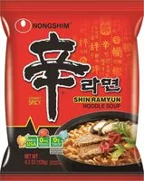 Mängden socker i Shin ramyun noodle soup