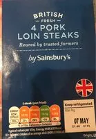 Mängden socker i 4 pork loin steaks