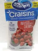 Mängden socker i Dried cranberries cherry juice infused, cherry