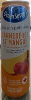 Mängden socker i Boisson pétillante Canneberge et mangue