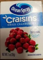 Mängden socker i Ocean spray, craisins, sweetened dried cranberries, original