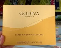 Mängden socker i Godiva Belgium 1926 classic gold collection