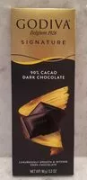 Mängden socker i Godiva signature 90% cacao