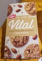 Mängden socker i Vital Biscuits au son d'avoine aux amandes