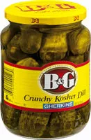 Mängden socker i B g crunchy kosher dill gherkins