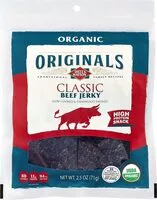 Mängden socker i Originals organic classic beef jerky