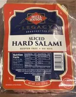 Mängden socker i Sliced hard salami