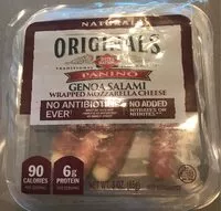 Mängden socker i Originals panino genoa salami wrapped mozzarella cheese, panino