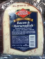 Mängden socker i Bacon & Horseradish Cheddar Cheese