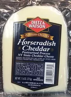 Mängden socker i Dietz & watson, horseradish cheddar cheese