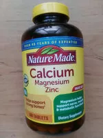 Mängden socker i Calcium magnesium zinc