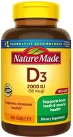 Mängden socker i Nature Made Vitamin D3 2000